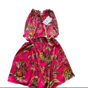 Zara cut out hot pink romper size small